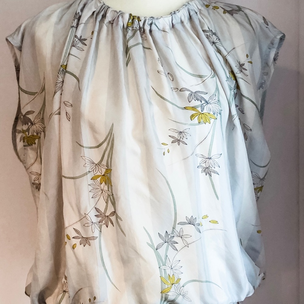 Raquel Allegra Silk Floral Print Top